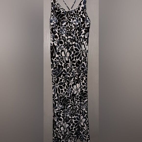 LOFT sun washed floral maxi split front wrap dress spaghetti straps-dbl cross - Picture 7 of 7